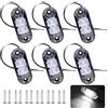 AOUZOVLI Luci Di Posizione A LED, 6 Pezzi, Luci Di Posizione 12V/24V, Laterali Per Rimorchi, Bianche, Per Camper, Roulotte, Anteriori E Posteriori, LED Universali