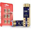 Nakamichi Lampadine LED T5 W2W 37 74 2721 per presa PC74 PC37, ultra luminose, 12V Chip SMD 2016 per indicatori di cruscotto, pannello di strumenti interni auto (rosso Monza, confezione da 12)