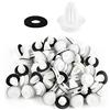 ANDSHUAI 25pcs Plastic Fastener Auto,Rivetti plastica auto,Clip Della Portiera Dell'auto con Della Rondella,Rivetti plastica,Rivetti in Plastica per Auto,Clip Fissaggio per Auto Universali