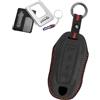 Ysbxitu Custodia Cover per Chiavi Auto per Porsche 911 Telecomandi Auto Si Adatta per Porsche Macan EV 2024 2025 2026 Auto Elettrica Custodia Box Portachiavi in Pelle Nera