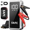 EAFC Powerbank avviatore per auto 12000mAh, booster auto avviatore 5000A 12V (fino a 10L di benzina/6L di diesel), avviatore auto booster con 3 modalità LED, schermo LCD, uscite USB 2.0, (scatola di
