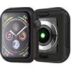 REY Cover in Gel TPU Nero per Apple Watch Series 4 - Series 5 - Series 6- Watch SE 40mm, Ultra Sottile 0,33 mm, Morbido Flessibile, Custodia Silicone