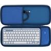 Lebakort Duro Viaggio Caso Custodia per Logitech Pebble Keys 2 K380s Tastiera Bluetooth Pebble 2 M350s Mouse wireless Bluetooth (Blu navy)