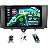 CAMECHO 4+128G Android 15 CAMECHO 9 Pollici Autoradio per Mercedes Benz Smart Fortwo W451 2011-2015 con Wireless Carplay Android Auto, GPS Radio Touchscreen con Bluetooth WIFI RDS FM + Telecamera Posteriore