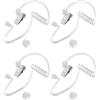 QUARKZMAN Orecchio Pezzo Auricolare Agente Segreto Costume Puntello 4pz | Auricolare, con Auricolari Sostituzione Acustica Tubo, per 2-Via Radio Audio Cuffie