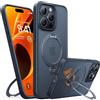 TORRAS Custodia magnetica Ostand Spin Series per iPhone 15 6,1, nero