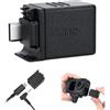 JJC Osmo Action 5 Pro 4 - Adattatore per microfono audio da 3,5 mm per DJI Osmo Action 5 Pro/4, supporta l'ingresso microfono esterno per la registrazione video, convertitore microfono esterno con