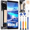 ARSSLY LCD Schermo per Samsung Galaxy Note 9, Display per Galaxy Note9 N960F N960U LCD Display Touch Screen Assembly con Riparazione Kit(6.4, Nero con Cornice, TFT)