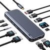 LIONWEI Docking Station 12 in 1 con 8K HDMI, Dual DP, USB 3.1 10 Gbps, USB 2.0, 100 W PD, Ethernet, SD/TF lettore per Lenovo/Dell/HP