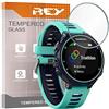 REY Pack 3X Pellicola salvaschermo per Garmin Forerunner 735XT - Forerunner 265 46mm - Fenix 7 47mm - Fenix 7 PRO 47mm, Vetro temperato, di qualità Premium