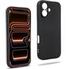 REY Cover in Gel TPU Nera per iPhone 17, Ultra Sottile 0,33 mm, Morbido Flessibile, Custodia Silicone
