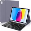 Occtingkind Cover con Tastiera per iPad A16 11 Gen (2025) e 10.9 Gen (2022), Italiano QWERTY, Senza Retroilluminazione e Senza Touchpad, Bluetooth 5.0, con Porta Penna Sottostante, Lavanda