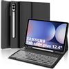 IVEOPPE Tastiera Samsung Galaxy Tab S10 Plus/S9 FE Plus/S9 Plus 12.4, Cover Tastiera Italiano Bluetooth Retroilluminata Magnetica Staccabile per Samsung Galaxy Tab S10 Plus/S9 FE Plus/S9 Plus 12.4, Nero