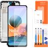 AGCUT LCD per Xiaomi Redmi Note 10 Pro Schermo di Ricambio - per Xiaomi Redmi Note 10 Pro LCD Display per M2101K6G M2101K6R Touchscreen Digitizer Full Assemblaggio con Telaio(Nero，Strumenti)