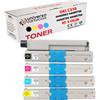 universo cartuccia® KIT 4 Color Toner compatibile con Oki C310 C510 C310DN C330DN C331DN C510DN C511DN C530DN C531DN MC351DN MC352DN MC361DN 44469803 44469706 44469705 44469704