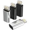 zoyuzan 4 pezzi, compatibile con Lightning maschio a USB C femmina adattatore di tipo C, cavo di ricarica compatibile per iPhone per Apple 12 11Pro Max mini X/XR/XS/SE/8/7/6Plus per iPad Air