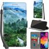 PHINIENLAND Cover per Samsung Galaxy A50 / A50s / A30s Case PU Pelle Custodia [Kickstand] [Chiusura magnetica] [Slot per Schede], Portafoglio Flip Custodia per Samsung A50,Foresta