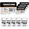 Gigastone [10 x Alta Resistenza] GIGASTONE MLC Micro SD 8GB, Set da 5, 10x High Endurance, 8 GB per Telecamera Sorveglianza, Gopro, Dashcam, Lettura fino a 90 MB/s. Per video 4K, U1 C10 + Adattatore SD