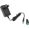 JZK Adattatore di Alimentazione 12 V 2A/2000mA, Caricabatterie CA da 100-240V a CC 12V con Spina da 5.5 x 2.1mm e Connettore di Alimentazione CC con Terminale a Vite Aggiuntivo, per Strisce LED, Radio