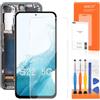 AGCUT LCD Schermo per Samsung S22 5G SM-S901U Display, Nero con Telaio, Incell