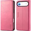 TUCCH Custodia per iPhone Air 6,5-pollici 5G 2025 [Blocco RFID] Portafoglio | Flip Caso Libro Folio Cover Pelle Sintetica TPU Antiurto, Supporto 3 Slot per Schede Protezione Integrale, Rosa Vif