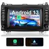 Hexinex Android 13 Autoradio Carplay Android Auto per Mercedes Benz Vito Viano/Sprinter W639 W245/Classe B/Classe A W169 7 Pollici Car Radio Bluetooth FM RDS Comandi al volante
