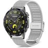 KeeFos 22mm Cinturini Compatibile con Huawei Watch GT Runner 2/GT6 Pro 46mm/GT6 46mm/GT5 Pro/GT5/GT4/GT3(46 mm), Cinturino in Metallo per Huawei Watch 5/4Pro/4/3Pro/3(46 mm) - Argento