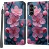 PHINIENLAND Cover per Samsung Galaxy S26 Plus Case PU Pelle Custodia [Kickstand] [Chiusura magnetica] [Slot per Schede], Portafoglio Flip Custodia per Samsung S26 Plus,Fiori