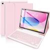 SOPPY Custodia con Tastiera Inglese per iPad 10a Generazione 10,9 Pollici 2022 (A2696 / A2757 / A2777), Bluetooth Wireless Rimovibile - Rosa