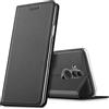 Verco Huawei Mate 20 Lite Cover, Custodia a Libro Pelle PU per Huawei Mate 20 Lite Case Booklet Protettiva [magnetica integrata], Nero