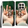 PHINIENLAND Cover per Xiaomi Redmi Note 15 Pro Plus 5G Case PU Pelle Custodia [Kickstand] [Chiusura magnetica] [Slot per Schede], Portafoglio Flip Custodia per Redmi Note 15 Pro Plus 5G,Gattino