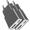 Bestwist Caricatore USB da 5 W, confezione da 2 pezzi, adattatore di ricarica ultra sottile (5 V 1 A), 2 porte: USB-C + A, compatibile con iPhone, lettori di eBook, spazzolini elettrici, lettori MP3 e