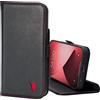 TORRO Custodia Compatibile con Apple iPhone 12 Pro Max - Caso in Vera Pelle di Qualità con [Slot per Schede] [Supporto Orizzontale] [Cornice Durabile] (Nero)