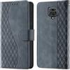 CaseGla Cover per Xiaomi Redmi Note 9 Pro PU Pelle Custodia Flip Gris