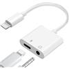 Loydia [Certificato Apple MFi] Adattatore per cuffie per iPhone/iPad, adattatore Lightning a jack per cuffie da 3,5 mm, caricabatterie 2 in 1 e adattatore convertitore audio AUX da 3,5 mm per iPhone