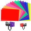 unbholkk 16 pellicole resistenti al calore per lampade, 8 colori, per correzione del colore, filtro della luce in gel per lampada, fanali, foto, studio, stroboscopico, LED (29,7 x 21 cm)