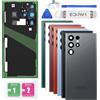 Eonpam Scocca Vetro Posteriore per Samsung Galaxy S22 Ultra 5G S908 Grigio
