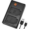 DSTE Fast Charging USB Dual Batteria Caricatore Compatibile per Olympus Li-40B,LI-42B,FUJI NP-45,D-630 D-720 D-725 IR-300 FE-20 FE-160 FE-190 FE-220 FE-230 FE-240 FE-250 FE-280 FE-290 Stylus 820 830