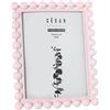 DRW Portafoto decorato in resina per foto da 15 x 20 cm in rosa 24 x 19 x 2 cm