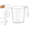 PARENCE Caraffa Graduata 1L Ergonomica - Dosatore Trasparente con Beccuccio Versatore - Forma Ottimizzata per Impugnatura e Riporre - Cucina e Pasticceria