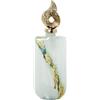 DRW Vaso decorativo per pavimento in vetro e coperchio in alluminio in oro e bianco 48 x 16,5 x 9 cm