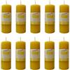 Cereria Di Giorgio - Confezione da 10 Candele Cero a Colore Pieno - Giallo - Profumazione Vaniglia - Diametro 3.9 cm Altezza 10 cm - Durata 17 ore - Collezione Melrose