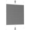 Sekey Tenda plissettata senza fori, Klemmfix, larghezza 50 cm, opaca, protezione solare per finestre, 50 x 130 cm, grigio