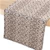 DRW Runner da tavolo in poliestere decorato a Bordeaux e bianco, 0,5 x 160 x 45 cm