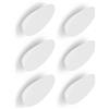 Poliplast - Set da 6 Maniglie, Design ovale per Cucina, Armadio e Cassetti, per Bambini, Articolo 29, Verniciato a mano, Colore Bianco