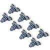 Clarmonde Set di 8 rulli per porta doccia con due ruote, ruote da 25 mm, diametro ruota superiore inferiore (YL015, 25 mm, set di 8)