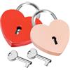 JSMTKJ 2 Pezzi Lucchetto a Forma di Cuore con Chiave