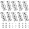 PATIKIL Piccole Cerniere Vintage 2 Pollici, 10pz 180 Gradi Hardware per Portagioie con Cerniere Decorative a Farfalla con Vite per Armadi in Legno Cassetti Falegnameria, Argento