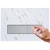 Mendorio Placca di Comando WC Compatibile con Geberit Duofix Sigma, Delta e Basic, Ricambio con Set di Barre di Spinta e Telaio di Montaggio per UP300 & UP320, 245 x 164 mm(Bianco-Y1 & Cromato)