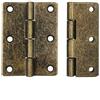 Heuskay 2 cerniera per porte in bronzo da 7,6 cm, cerniere in ottone massiccio anticato, viti pieghevoli per mobili, 80 x 60 mm